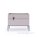 Mesa de cabeceira moderna com design simples em madeira MDF